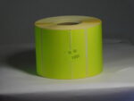 Papír címke 80x50 mm * 1000db / tekercs /fluó sárga/nettó ár
