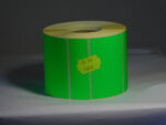 Papír címke 80x50 mm * 1000db / tekercs /fluó zöld/nettó ár