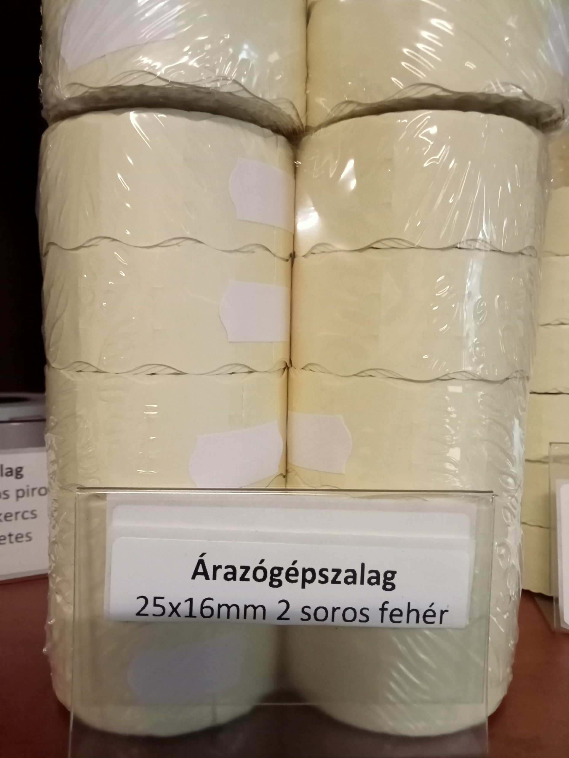 árazógép szalag