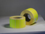 Papír címke 40x20 mm  1000db / tek. fluó sárga