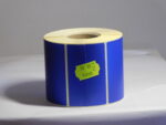 Papír címke 80x50 mm * 1000db / tekercs /sötét kék/nettó ár