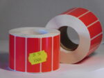 Műanyag PP címke 58x20mm*1500db / tekercs Piros