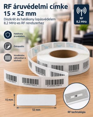 15x52 mm áruvédelmi címke