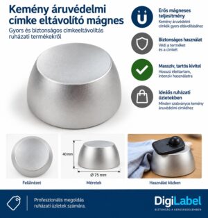 Leszedőmágnes áruvédelmi csipogóhoz